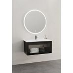 Netdeko Lilium 80 Cm Beyaz Lavabolu Banyo Dolabı - Boy Dolap Hariç Yeşil