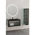 Netdeko Lilium 80 cm Siyah Lavabolu Banyo Dolabı - Boy Dolap Hariç