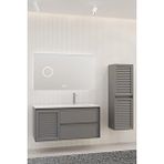 Netdeko Linze 120 Cm Banyo Dolabı - Antrasit (boy Dolap Dahil)
