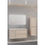 Netdeko Linze 120 Cm Banyo Dolabı - Vizon (boy Dolap Dahil)