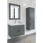 Netdeko Monaco 65 Cm Banyo Dolabı Antrasit - Boy Dolap Dahil