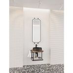 Netdeko Onika 55 Cm Siyah Lavabolu Banyo Dolabı - Grt Led Aynalı