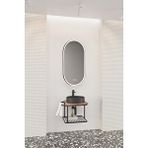 Netdeko Onika 55 Cm Siyah Lavabolu Banyo Dolabı - Lts Led Aynalı