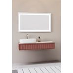 Netdeko Parma 120 Cm Banyo Dolabı - Bordo / Kaman Ceviz