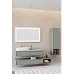 Netdeko Parma 120 Cm Banyo Dolabı - Nane Yeşili / Kaman Ceviz (çekmeceli Alt Modül Ve Boy Dolap Dahil)