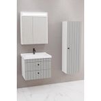 Netdeko Petit 65 Cm Banyo Dolabı Npl Aynalı - Boy Dolap Dahil Beyaz