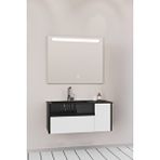Netdeko Sable 85 Cm Siyah Lavabolu Banyo Dolabı - Siyah Beyaz Siyah / Beyaz