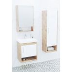 Netdeko Samba 50 Cm Banyo Dolabı - Boy Dolap Dahil Dorado / Beyaz