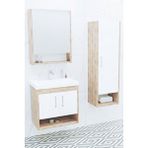 Netdeko Samba 60 Cm Banyo Dolabı - Boy Dolap Dahil Dorado / Beyaz