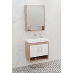 Netdeko Samba 60 Cm Banyo Dolabı - Boy Dolap Hariç Dorado / Beyaz