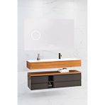 Netdeko Vision 120 Cm Banyo Dolabı - Boy Dolap Hariç Antrasit