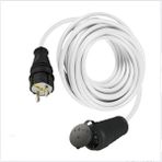 Netelectrical Kauçuk Tekli Topraklı Ara Uzatma Kablosu 15 Metre 3x2,5 Mm² Ttr Kalın Beyaz Kablolu