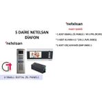 Netelsan 5 Daire Diafon Set 5 Daire Diafon Paket 4.3 Ekran - Beyaz