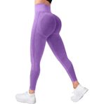 Neteson Scrunch Butt kadın taytı, yüksek bel spor botu, Scrunch tayt, Push Up spor pantolonu, dikişsiz, yoga, jimnastik, fitness, koşu pantolonu, B Lila, M