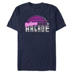 Netflix Stranger Things-Retro Arcade Organic Short Sleeve Navy Blau Unisex T-shirt