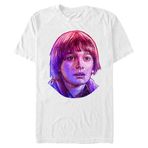 Netflix Stranger Things Will Big Face Organic Short Sleeve Weiß Unisex T-shirt