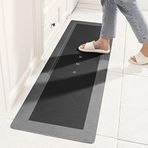 NetMarkt Banyo Paspası Halısı, Süper Emici Zemin Paspası Hızlı Kuruyan İnce Banyo Paspasları Halılar Kauçuk Kaymaz Alt Duş Halıları Duş Lavabo Küvet için 40 cm x 120 cm, Koyu Gri