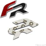 Netron Seat Leon Fr 3D Metal Arma Amblem Logo Arka Siyah - Kırmızı