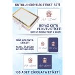 Netsan Etiket Atlı Karınca Erkek Hediyelik Etiket Seti - Kutu, Çikolata Etiketi, Kutu Etiketi ve Mini Kolonya