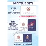 Netsan Etiket Erkek Bebek Hediyelik Etiket Seti - Atlı Karınca Modeli