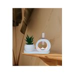Netsepeti Beton saksıda yapay sukulent oval modern tüp buhardanlık oval altlık set