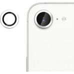 Nettech Apple İphone 16E Uyumlu Safir Lens Kamera Cam Koruyucu - Beyaz