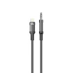Nettech NT-AC06 Plastik 100 cm Jack to Lightning Siyah Aux Kablo