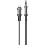 Nettech NT-AC06 Plastik 100 cm Jack to Lightning Siyah Aux Kablo