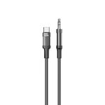Nettech NT-AC07 Plastik 100 cm Type-C to Siyah Aux Kablosu
