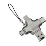 Nettech NT-CR03 Lighting + Type-C + Micro To USB Sd Kart Okuyucu - Gri