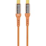 Nettech NT-DC36 60 W Plastik 100 cm Turuncu Type-C to Type-C Şarj ve Data Kablosu