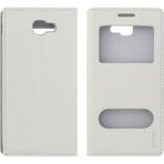 Nettech Samsung Galaxy G570 J5 Prime Pencereli Kapaklı Beyaz Cep Telefonu Kılıfı
