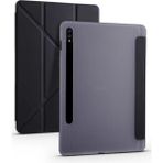 Nettech Samsung Galaxy Tab S7 Fe Lte SM-T733 64 GB 12.4 Uyumlu Flip Prizma Seri Kapaklı Kılıf (Siyah) NT-105339