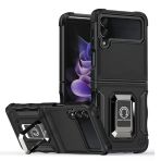 Nettech Samsung Galaxy Z Flip 4 Uyumlu Armour Yüzüklü Seri Arka Koruma Kılıf NT-100737