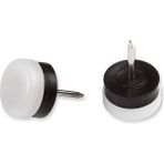Nettekacmaz Masa Sandalye Altı Çivili Plastik Kayak Beyaz 18MM 8 Adet