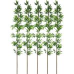 Netten Evime 5li Set Yapay Bambu Sopası 20 Yapraklı 190 cm Yapay Çiçek Bambu Duvarı Separatör Çiçeği Yapay Çiçek