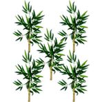 Netten Evime 5li Set Yapay Bambu Sopası 6 Yapraklı 50 cm Yapay Çiçek Bambu Duvarı Separatör Çiçeği Yapay Çiçek