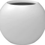 Netten Evime Fiber Saksı Beyaz Küre Yuvarlak Top Vazo Dekoratif Saksı Fiberglas 25*25 cm