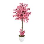 Netten Evime Yapay Ağaç Açık Pembe Bahar Dalı Japon Kiraz Çiçeği Beyaz Saksılı 90cm
