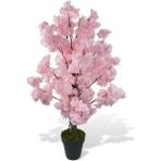 Netten Evime Yapay Ağaç Bahardalı Ağacı Pembe Japon Kiraz Çiçeği Sakura Çiçeği 80cm Siyah Plastik Saksılı