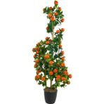 Netten Evime Yapay Ağaç Mandalina Ağacı 80cm 3boy Bambuda Akrilik Siyah Saksılı