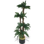 Netten Evime Yapay Ağaç Sıkas Palmiye Siyah Gold Saksılı 4Katlı 110cm Salon Çiçeği Yapay Çiçek