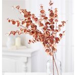 Netten Evime Yapay Çiçek Bakır Bronz Renk Okaliptus 3Dallı Uzun Dal 76 cm Eucalyptus