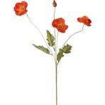 Netten Evime Yapay Çiçek Gelincik Çiçeği Kırmızı Renk 3 Çiçek 1 Tomurcuk 59Cm
