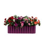 Netten Evime Yapay Çiçek Mor Çit Balkon Saksısı Renkli Açelya Çiçekli 55*20cm