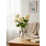 Netten Evime Yapay Çiçek Şakayık Çiçeği Soft Pembe Renk 2 Çiçek 1 Tomurcuk 50Cm