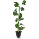 Netten Evime Yapay Çiçek Sarmaşık Monstera Salon Bitkisi Siyah Saksılı 80cm 12 Yapraklı