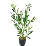 Netten Evime Yapay Çiçek Siyah Saksıda Zeytin Dalı 60cm