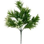 Netten Evime Yapay Çiçek Yeşil Beyaz Renk Podocarpus Demeti 7dal 48 Çiçek Garnitür Aradal Dekoratif Yapay Bitki