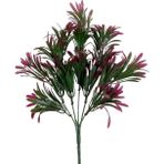 Netten Evime Yapay Çiçek Yeşil Bordo Renk Podocarpus Demeti 7dal 48 Çiçek Garnitür Aradal Dekoratif Yapay Bitki